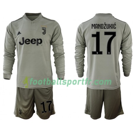Tenue Juventus MANDZUKIC 17 Enfant Exterieur 2018-2019 Maillot de Foot ML